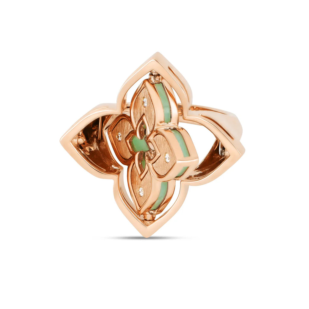 Roberto Coin Venetian Princess Ring in 18k rose gold with Chrysophase