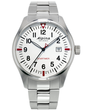 Load image into Gallery viewer, Alpina Startimer White Pilot Quartz on Bracelet