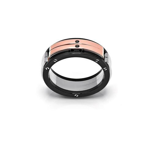 Baraka Explore Ring Steel RG with Black Diamond