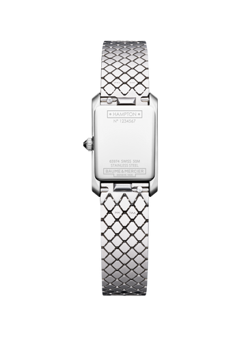 Baume & Mercier Hampton White Dial quartz on bracelet 10860 28mm x 17.75mm