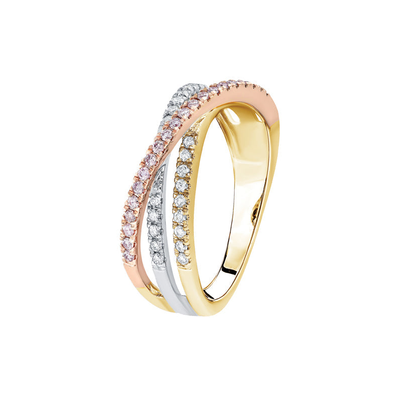 Blush Aida Dress Ring with pink diamonds from the Argyle mine and White Diamonds