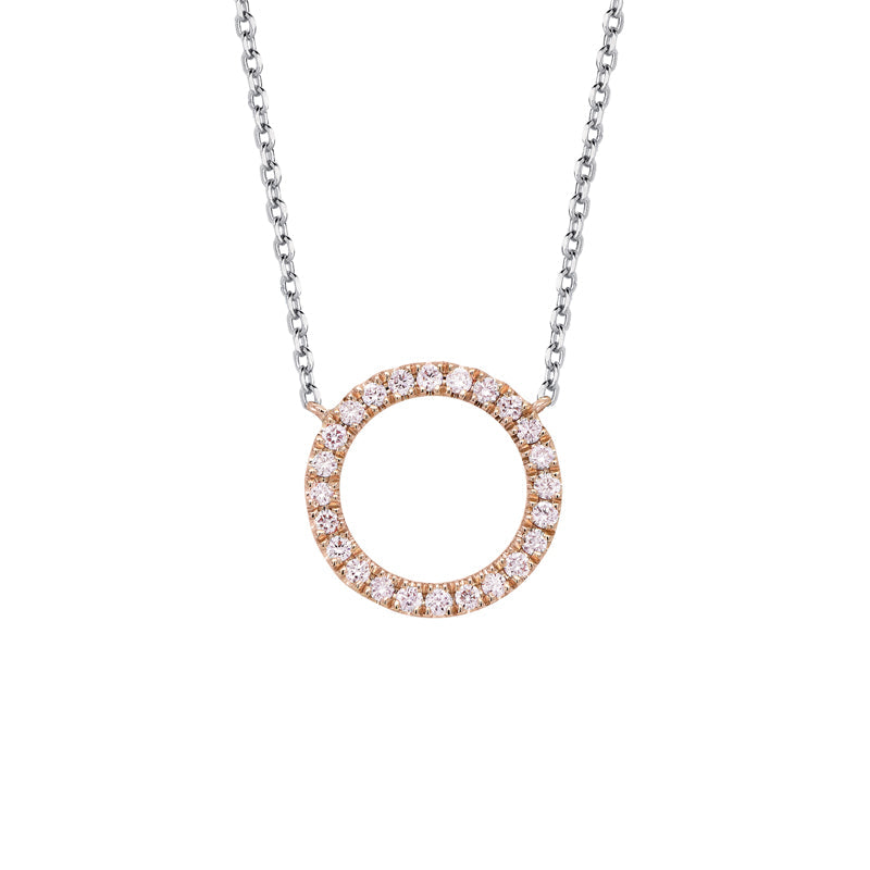 Blush Sunday Neckalce with pink diamonds from the Argyle mine and White Diamonds