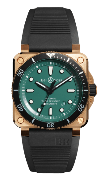 BELL & ROSS BR 03-92 DIVER BRONZE BLACK & GREEN LIMITED EDITION