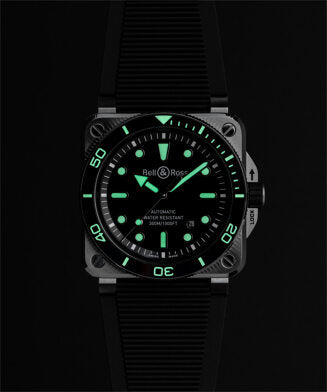 BELL & ROSS BR 03 DIVER BLACK STEEL