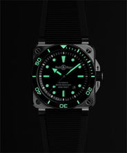 Load image into Gallery viewer, BELL &amp; ROSS BR 03 DIVER BLACK STEEL