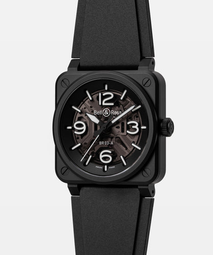 BELL & ROSS BR 03 SKELETON BLACK CERAMIC