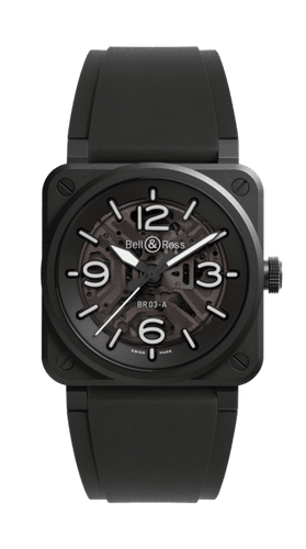BELL & ROSS BR 03 SKELETON BLACK CERAMIC