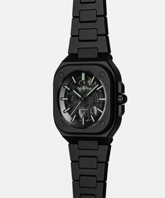 BELL & ROSS BR 05 SKELETON BLACK LUM CERAMIC LIMITED EDITION