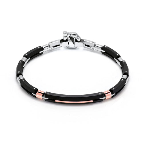 Baraka Discovery Bracelet -Steel/ RG/ White Diamonds