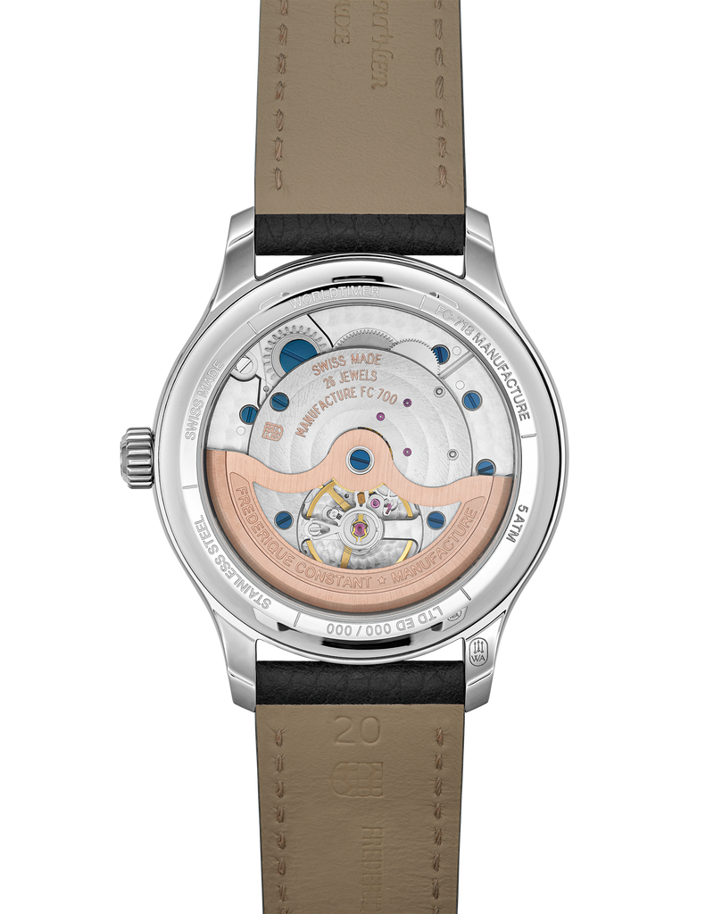 FREDERIQUE CONSTANT CLASSICS WORLDTIMER ANGELS MANUFACTURE BLUE LIMITED EDITION