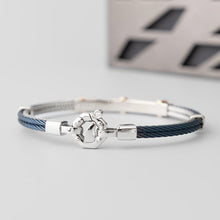Load image into Gallery viewer, Baraka 316L Bracelet -Steel Blue PVD/ RG/ Black Diamonds