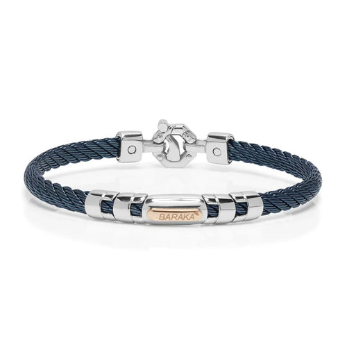 Baraka 316L Bracelet -Steel Blue PVD/ RG/ White Diamonds