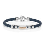 Baraka 316L Bracelet -Steel Blue PVD/ RG/ White Diamonds