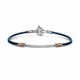 Baraka 316L Bracelet -Steel Blue PVD/ RG/ White Diamonds in 17cm