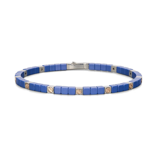Baraka Сyborg Сeramic Bracelet -Blue Ceramic/ Steel/ RG