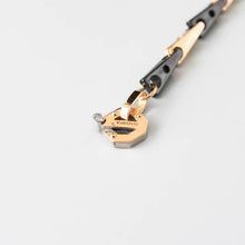 Load image into Gallery viewer, Baraka Сyborg Сeramic Bracelet -Black Ceramic/ Steel/ RG/ Diamond -19cm