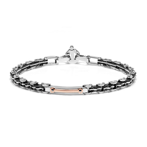 Baraka Discovery Bracelet -Steel/ Ceramic/ RG/ White Diamonds