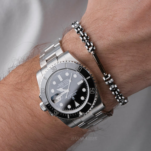 Baraka Discovery Bracelet -Steel/ Ceramic/ RG/ White Diamonds