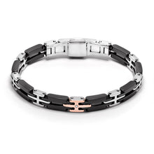 Load image into Gallery viewer, Baraka Explore Bracelet -Steel/ Ceramic/ RG/ White Diamond