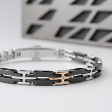 Load image into Gallery viewer, Baraka Explore Bracelet -Steel/ Ceramic/ RG/ White Diamond