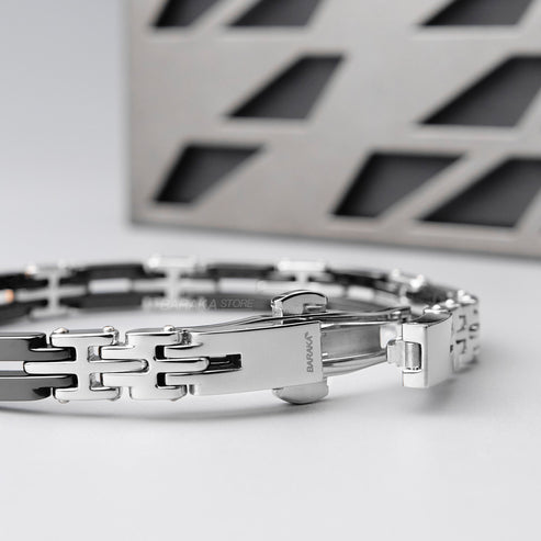 Baraka Explore Bracelet -Steel/ Ceramic/ RG/ White Diamond