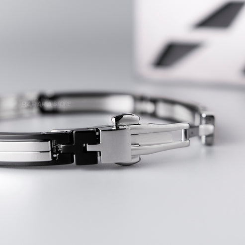 Baraka Explore Bracelet -Steel/ PVD Steel/ RG/ Black Diamonds