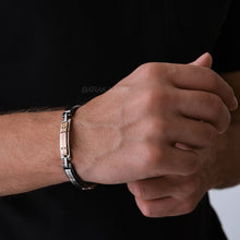 Load image into Gallery viewer, Baraka Explore Bracelet -Steel/ PVD Steel/ RG/ Black Diamonds