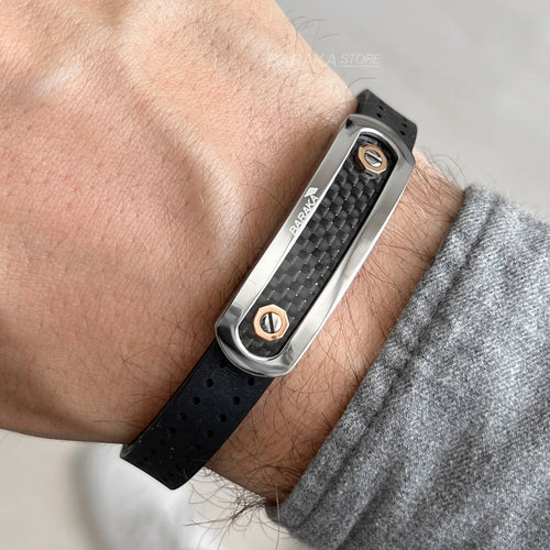 Baraka Fiber Bracelet -Rubber/ Steel/ RG/ Carbon Fiber