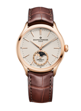 Load image into Gallery viewer, Baume &amp; Mercier Clifton Beige Moon phase date 10736 -18K Rose Gold