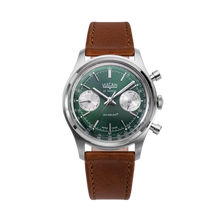 Load image into Gallery viewer, Chronograph 70&#39;s - Green Limited Edition with Brown Plain Strap