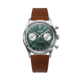 Chronograph 70's - Green Limited Edition with Brown Plain Strap