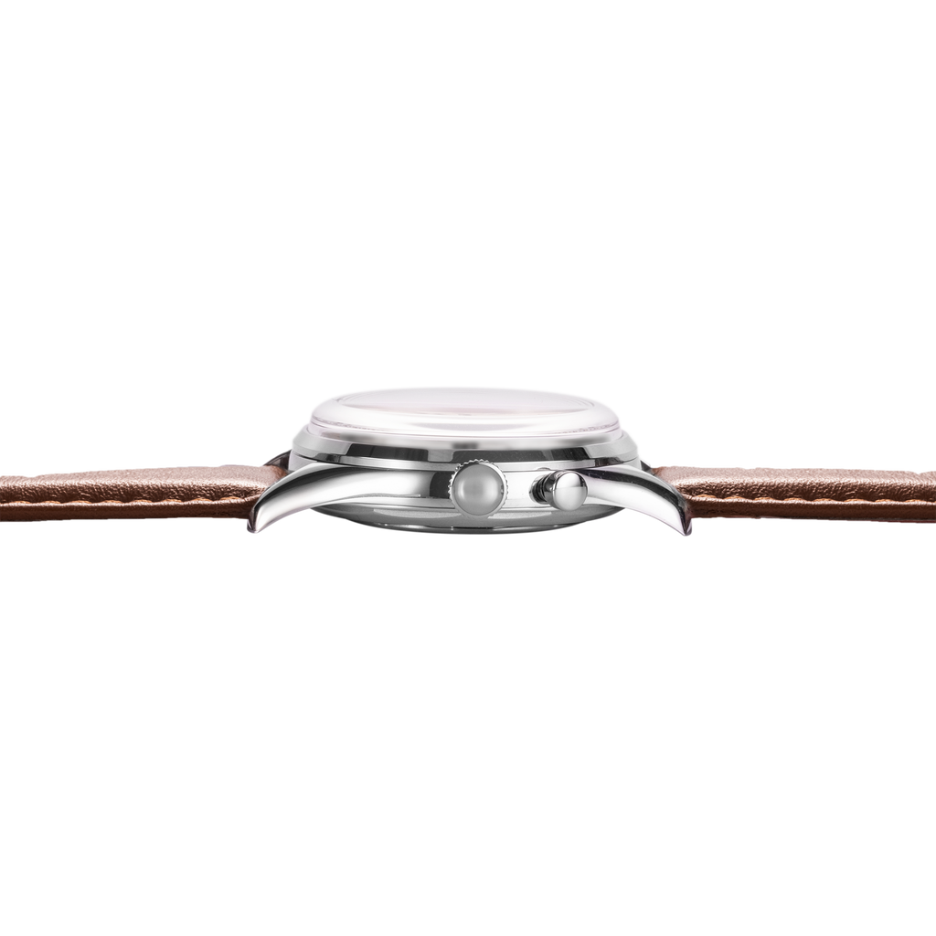 Cricket Classique 39 mm - Eggshell on Brown Plain Strap