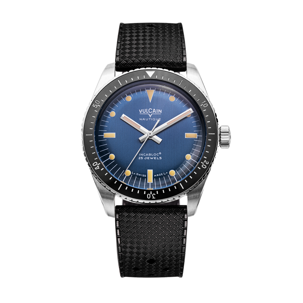 Skindiver Nautique - Blue with Black Rubber Strap