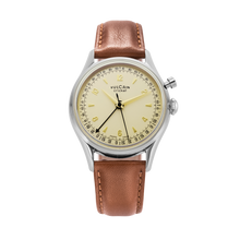 Load image into Gallery viewer, Cricket Tradition 36 mm - Eggshell on Brown Plain Strap