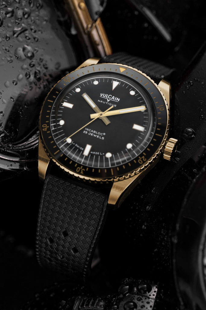 Skindiver Nautique - Bronze & Black with Black Carbon Leather Strap