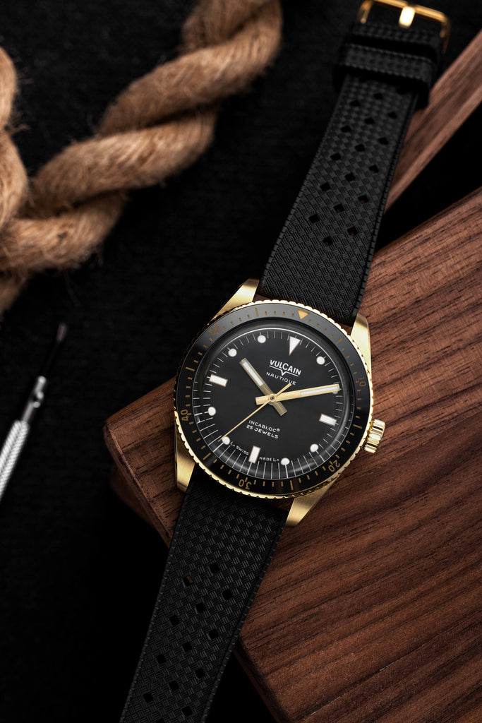 Skindiver Nautique - Bronze & Black with Black Carbon Leather Strap