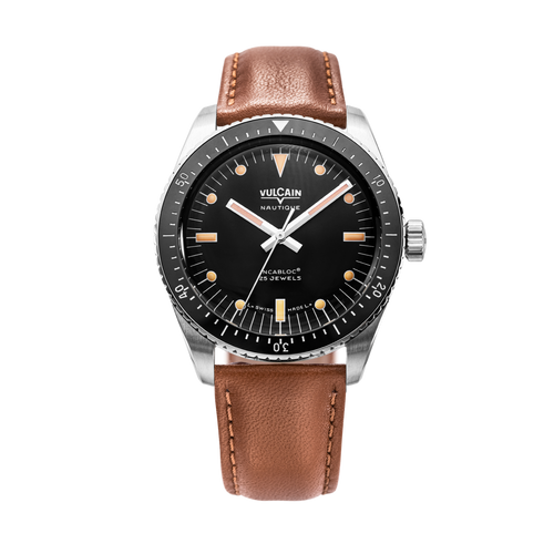 Skindiver Nautique - Black with Brown Leather Strap