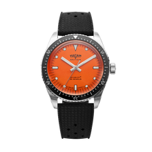 Load image into Gallery viewer, Skindiver Nautique - Orange with Black Rubber Strap