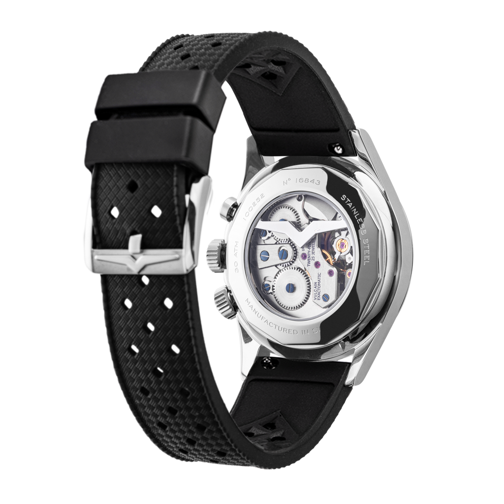 Nautical Heritage - Black White Luminova on Black Carbon Strap