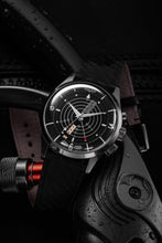 Load image into Gallery viewer, Nautical Heritage - Black White Luminova on Black Carbon Strap