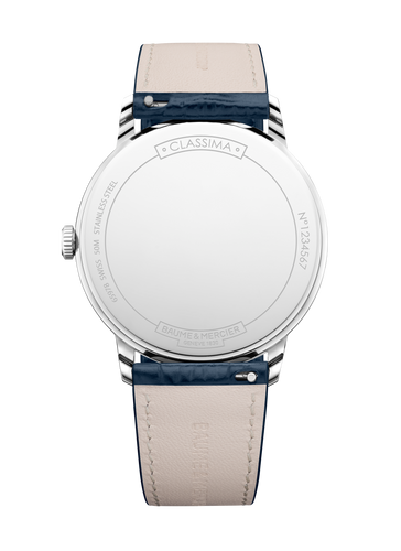Baume & Mercier Classima 10878 - 40mm Quartz Blue dial on black leather