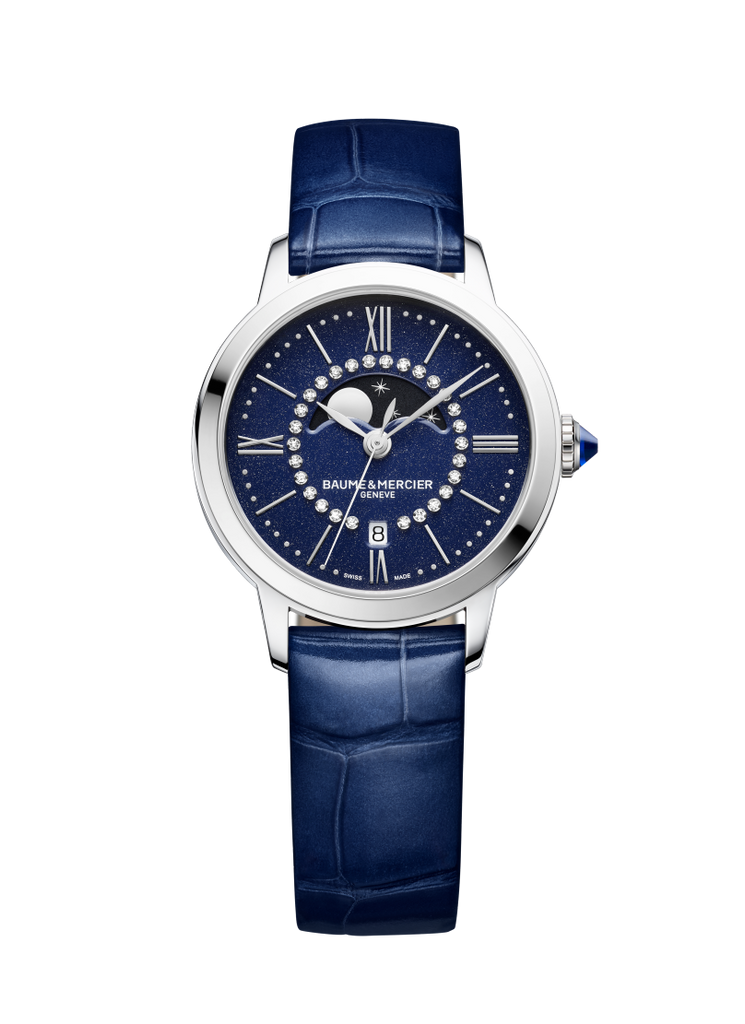 Baume & Mercier Classima Quartz Watch, Moon-phase Blue - 31mm 10804 Limited Edition