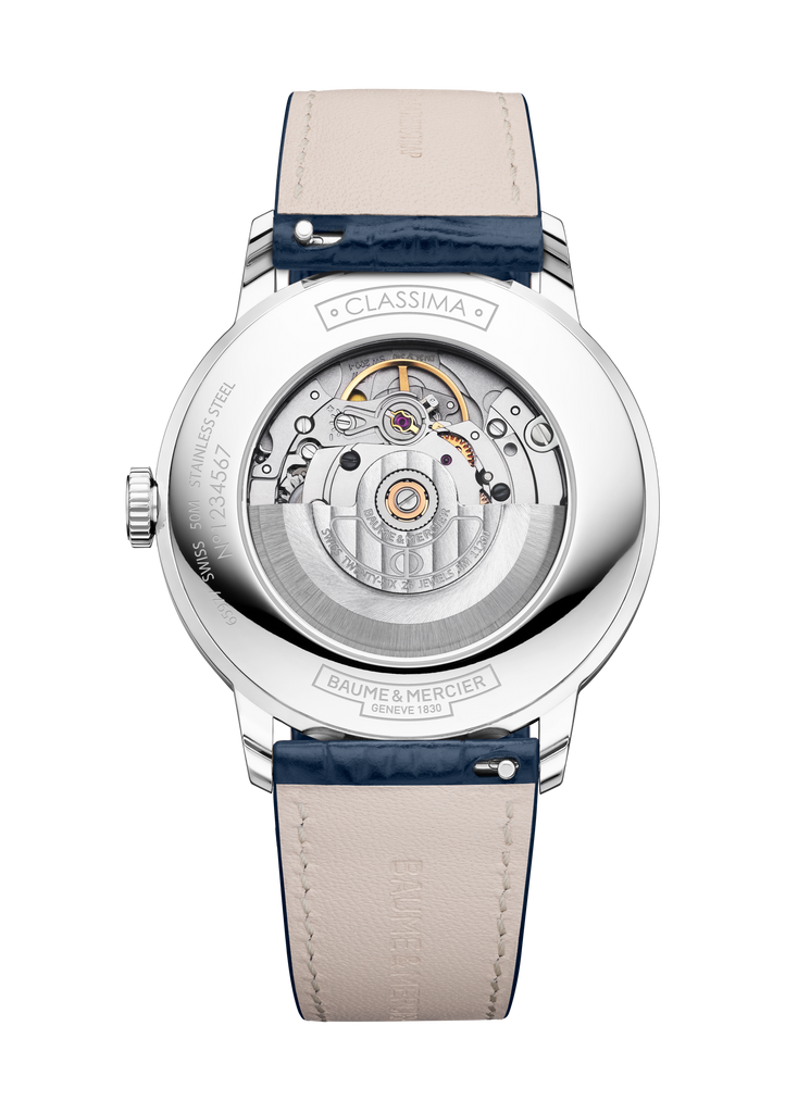 Baume & Mercier Classima 10879 -40mm Automatic Blue Dial on Blue Leather