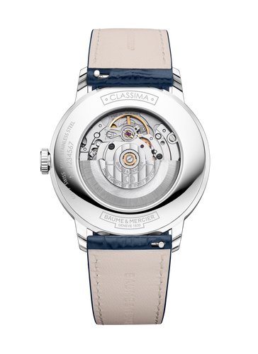 Baume & Mercier Classima 10879 -40mm Automatic Blue Dial on Blue Leather