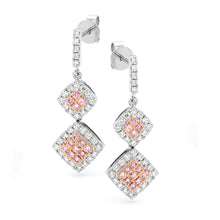 Load image into Gallery viewer, Desert Rose Earrings with Argyle Pink Diamonds EDJE030