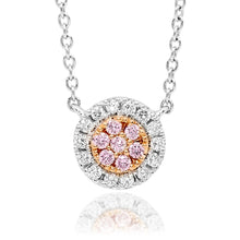 Load image into Gallery viewer, Desert Rose Pendant with Argyle Pink and White Diamonds EDJP054 PC