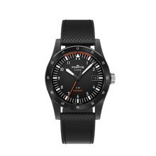 Load image into Gallery viewer, Fortis Flieger F-39 Black Werk 7 Mission Black on Hybrid Strap Limited Edition 100 pieces