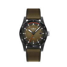 Load image into Gallery viewer, Fortis Flieger F-39 Green Werk 7 Tactical Green on Hybrid Strap Limited Edition 100 pieces
