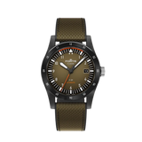 Fortis Flieger F-39 Green Werk 7 Tactical Green on Hybrid Strap Limited Edition 100 pieces