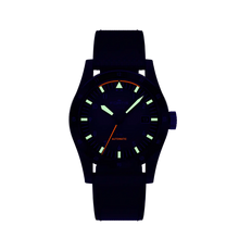 Load image into Gallery viewer, Fortis Flieger F-39 Green Werk 7 Tactical Green on Hybrid Strap Limited Edition 100 pieces
